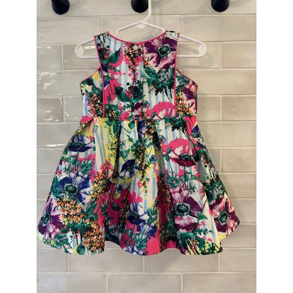 Baby Girl Peppa & Julie Special Occasion Multicolor Floral Dress 18 Months - Picture 3 of 6